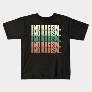 End Racism Vintage Retro Kids T-Shirt